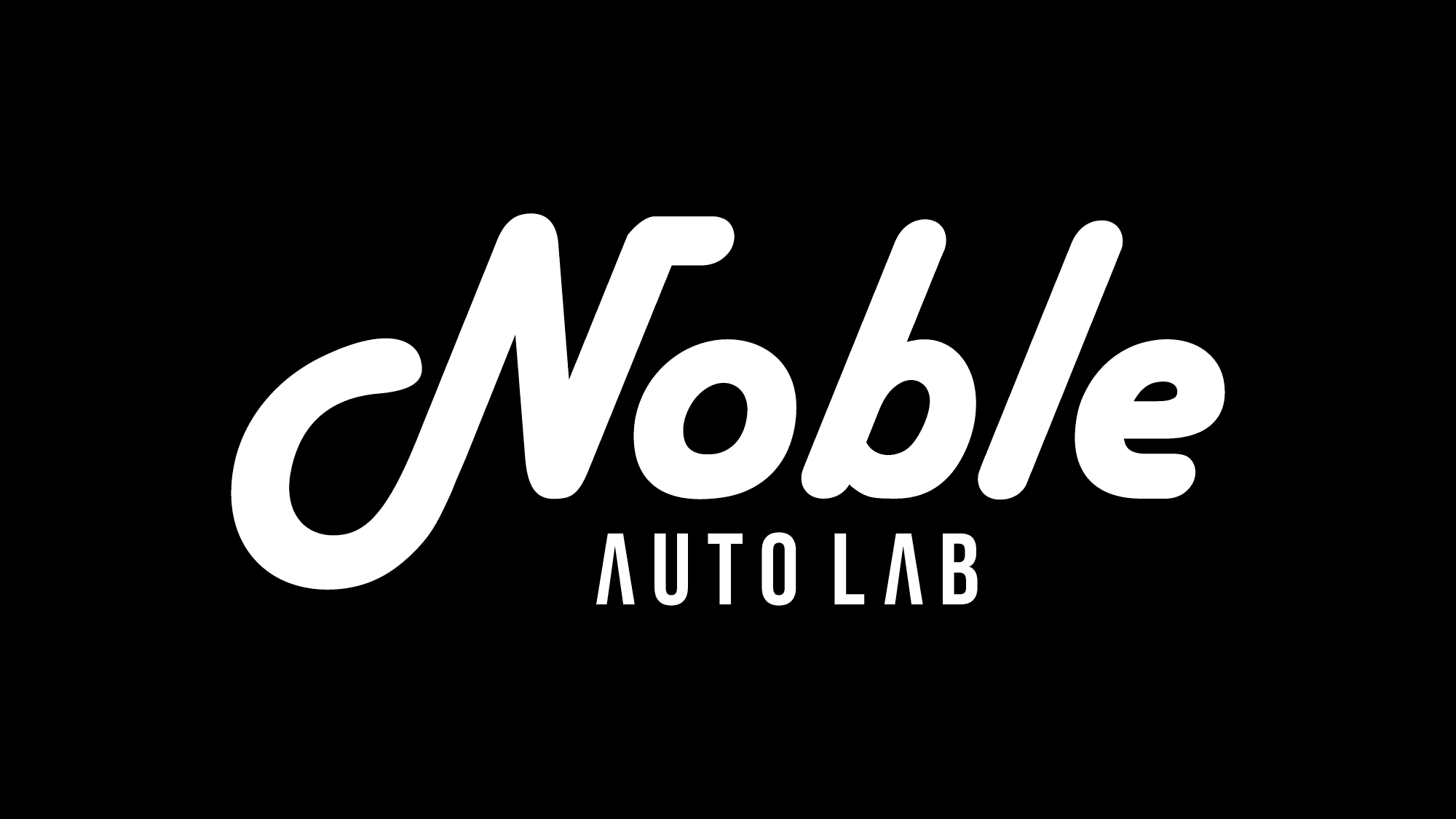 Noble Auto Lab Black and White Logo